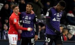 Les joueurs toulousains dépités, à l'issue de leur revers à domicile devant Brest, le 11 janvier 2020 au Stadium