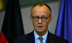 Le chancelier allemand Friedrich Merz fait une déclaration à la Chancellerie à Berlin, le 5 décembre 2025