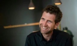 Alexandre Mazzia photographié le 23 octobre 2018 dans son restaurant à Marseille