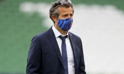 Fabien Galthié le 14 février 2021 à Dublin avant le match du Tournoi des six nations Irlande-France