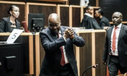 L'ex-président Jacob Zuma à la Haute cour de Pietermaritzburg le 11 octobre 2019 qui doit le juger pour corruption