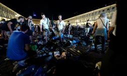 La place San Carlo de Turin, théâtre d'un mouvement de panique, le 3 juin 2017