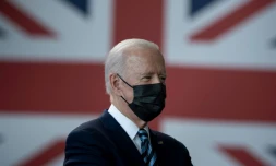 Le président américain Joe Biden à la base de Royal Air Force Mildenhall, le 9 juin 2021 au Royaume-Uni