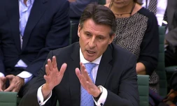 Le patron de l'IAAF Sebastian Coe auditionné par le parlement britannique, le 2 décembre 2015