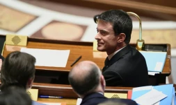 Le Premier ministre Manuel Valls lors des questions au gouvernement le 22 mars 2016 à l'Assemblée nationale à Paris