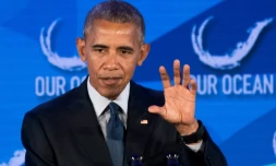 Le président Barack Obama lors de son intervention au sommet "2016 Our Ocean Conference", à Washington le 15 septembre 2016