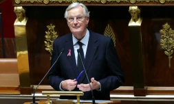Le Premier ministre Michel Barnier lors de sa déclaration de politique générale à l'Assemblée nationale, le 1er octobre 2024
