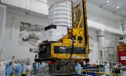 La sonde spatiale Euclid en salle blanche à Cannes, le 21 février 2023