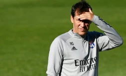 Rudi Garcia, l'entraßneur de Lyon, au stade du Restelo à Lisbonne le 16 août 2020.