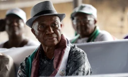 Le vice-président Joseph Boakai lors du dernier jour de campagne le 24 décembre à Monrovia