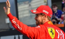 Sebastian Vettel, le pilote allemande de l'écurie italienne Ferrari, avant le Grand Prix d'Abou Dabi en clÎture de la saison 2019, le 1er décembre 2019 à Abou Dabi