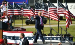 Donald Trump lors d'un meeting en Caroline du Nord le 24 octobre 2020