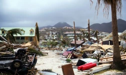 Sur l'île de Saint-Martin, le 7 septembre 2017, après le passage de l'ouragan Irma