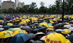 Des manifestants anti-gouvernementaux Ă Hong Kong le 21 juillet 2019