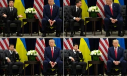 Le président américain Donald Trump et son homologue ukrainien Volodymyr Zelensky, lors d'une rencontre à New York le 25 septembre 2019