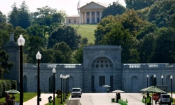 Arlington House, depuis le cimetière national d'Arlington, près de Washington, le 24 août 2021