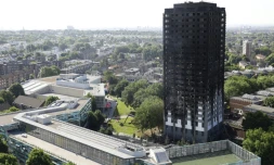 La Grenfell Tower, le 15 juin 2017 à Londres