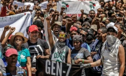 Image du photographe Luis Tato lors du soulĂšvement de la Gen Z malgache, Ă Antananarivo le 13 octobre 2025