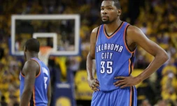 Kevin Durant sous le maillot d'Oklahoma City, face au Golden State Warriors, le 26 mai 2016 à Oakland