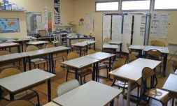 Une salle de classe de l'école Saint-Louis-Consolat le 2 février 2016 à Marseille