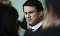 Le Premier ministre Manuel Valls lors de l'inauguration du palais de justice le 13 juin 2016 à Caen