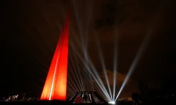 Le mémorial aux victimes du génocide arméinien de Tsitsernakaberd, le 24 avril 2021 en Arménie