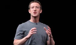 Le fondateur et dirigeant de Facebook Mark Zuckerberg lors d'une présentation le 21 février 2016 à Barcelone.