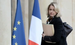 La secrétaire d'Etat à la Biodiversité, Barbara Pompili,à son arrivée à l'Elysée le 25 avril 2016 à Paris