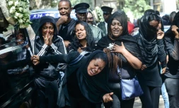Des proches des victimes du crash le 17 mars 2019 à Addis Abeba
