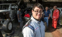Le co-pilote péruvien Lucas Barron, 25 ans, à Lima, le 18 décembre 2018