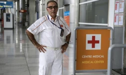 Le Dr Philippe Bargain, chef du service médical d'urgence de l'aéroport Roissy-Charles-de-Gaulle, le 19 septembre 2018