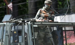 Un soldat indien à Srinagar au Cachemire indien le 18 août 2019