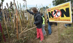 Des opposants à la construction de l'aéroport, le 8 octobre 2016 à Notre-Dame-des-Landes