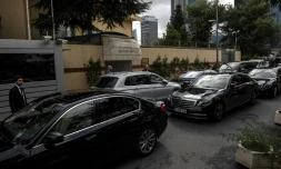 La délégation saoudienne arrive au consulat d'Arabie Saoudite d'Istanbul, le 12 octobre 2018