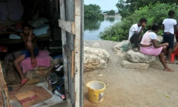 Dans un bidonville du quartier de Nigeria à Guayaquil, en Equateur, le 11 avril 2020