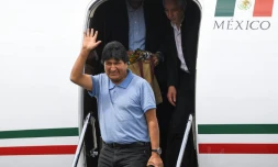 L'ex-président bolivien Evo Morales à son arrivée à Mexico, le 12 novembre 2019