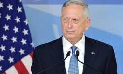 Le secrétaire américain à la Défense James Mattis, le 15 février 2017 à Bruxelles