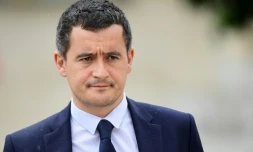 Photo d'archives du ministre des Comptes publics Gérald Darmanin
quittant l'Elysée après un Conseil des ministres le 19 juillet 2017 à Paris