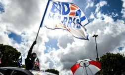 Des partisans de Joe Biden avant un meeting à Miami, le 31 octobre 2020