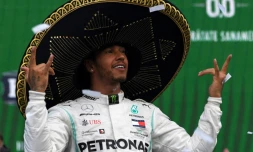 Le Britannique Lewis Hamilton vainqueur du GP du Mexique, le 27 octobre 2019 Ă Mexico