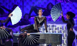 Cardi B sur scÚne lors de la cérémonie des Grammys, le 10 février 2019 à Los Angeles