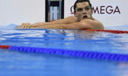 Florent Manaudou, lors de ses derniers JO à Rio de Janeiro, le 12 août 2016, va revenir à la natation