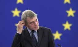 Le président du Parlement européen David Sassoli, le 7 juin 2021 à Strasbourg