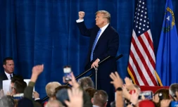 Donald Trump, lors d'un meeting de campagne à Las Vegas, le 27 janvier 2024