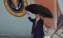 Le président américain Donald Trump à son arrivée à West Palm Beach, le 31 janvier 2020 en Floride
