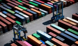 Le terminal de conteneurs du port de Fos-Sur-Mer, près de Marseille, le 23 juillet 2020 