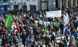 Mmanifestation contre un 5e mandat du président Bouteflika, le 1er mars 2019 à Annaba, en Algérie