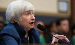 La présidente de la Fed Janet Yellen à Washington, le 12 juillet 2017