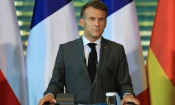 Le président français, Emmanuel Macron, le 24 juin 2026 à Berlin