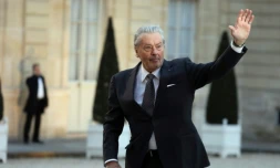 Alain Delon arrivant à l'Elysée, à Paris, le 25 mars 2019